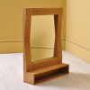 Handmade Oak Furrow Shelf Mirror