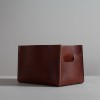 Handcrafted Brown Leather storage box