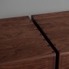 Handcrafted walnut drawer nightstand