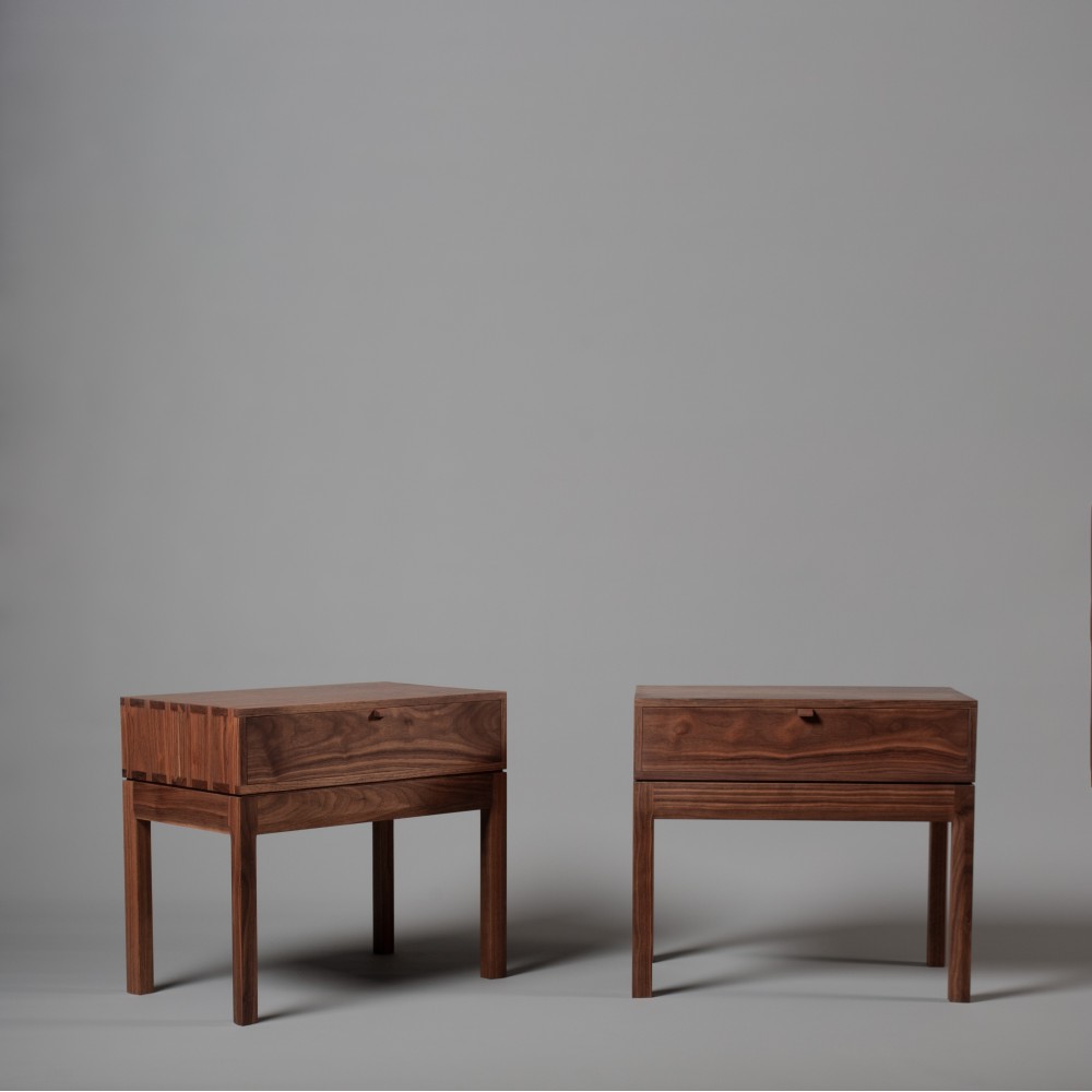 Handcrafted Walnut End Tables. 