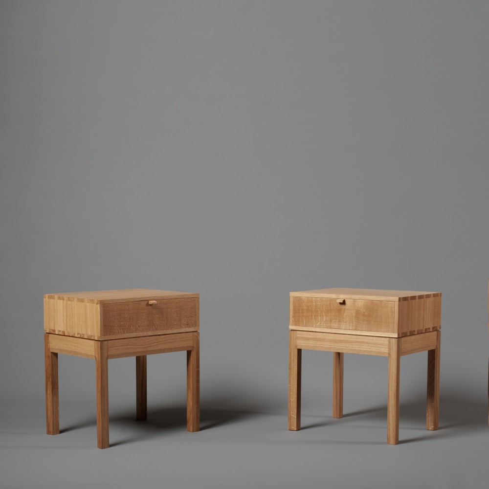 Handcrafted K1 English oak nightstands