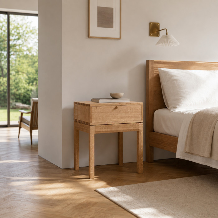Handcrafted K1 English oak nightstands