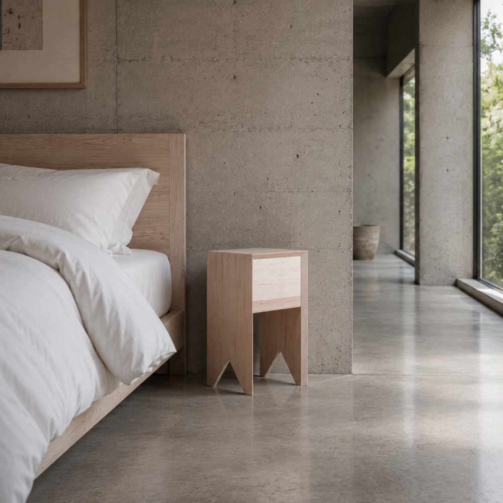 Ripple Ash Drawer Table. AWM1