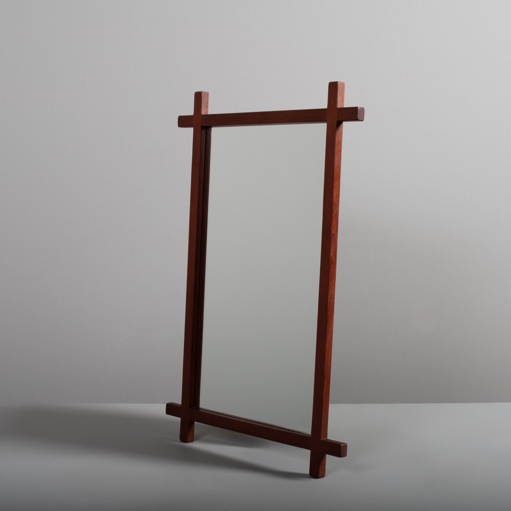 Modernist Teak Mirror