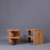 Oak & Walnut Pillar Table. OWP1