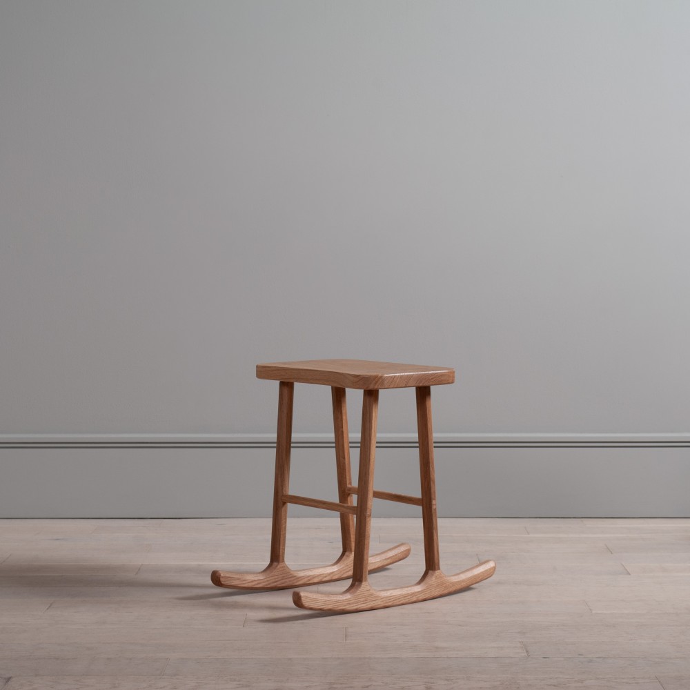 Oak Rocking Stool