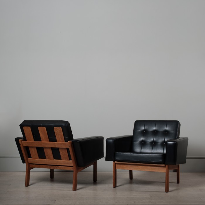 Danish Oak Lounge Chairs