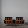 Danish Oak Lounge Chairs