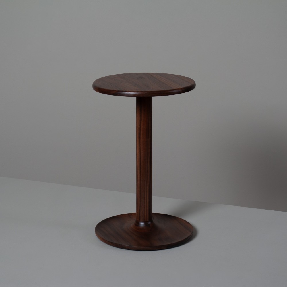 Concave Walnut Drink table