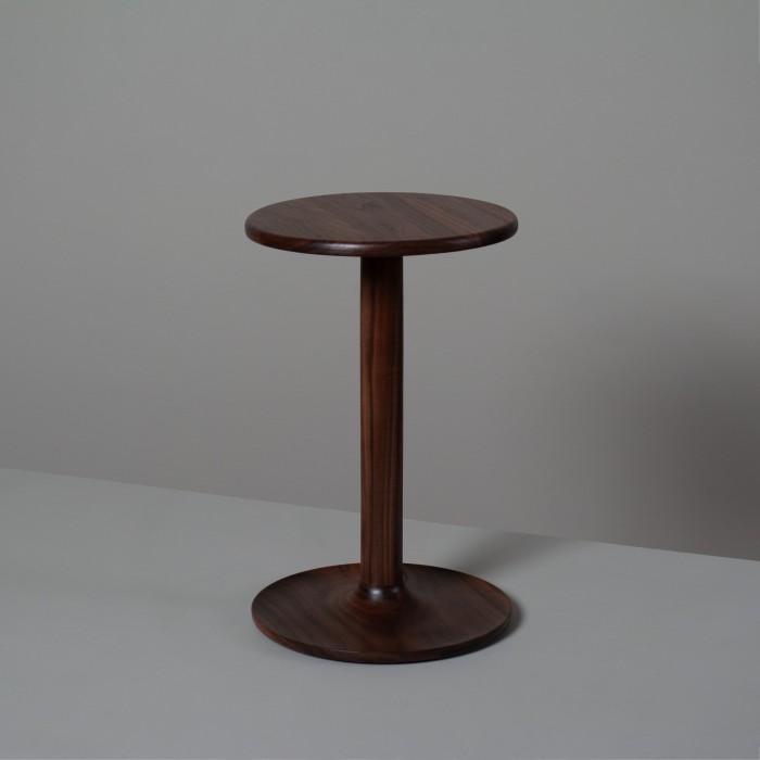 Concave Walnut Drink table