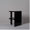 Curve Ebonised Tiered Nightstand Table