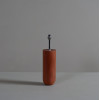 Handcrafted Makore Pillar Table Lamp