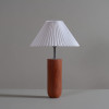 Handcrafted Makore Pillar Table Lamp