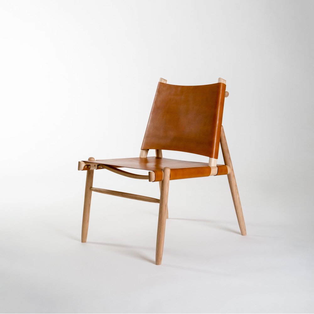 Leather Sling Easy Chair