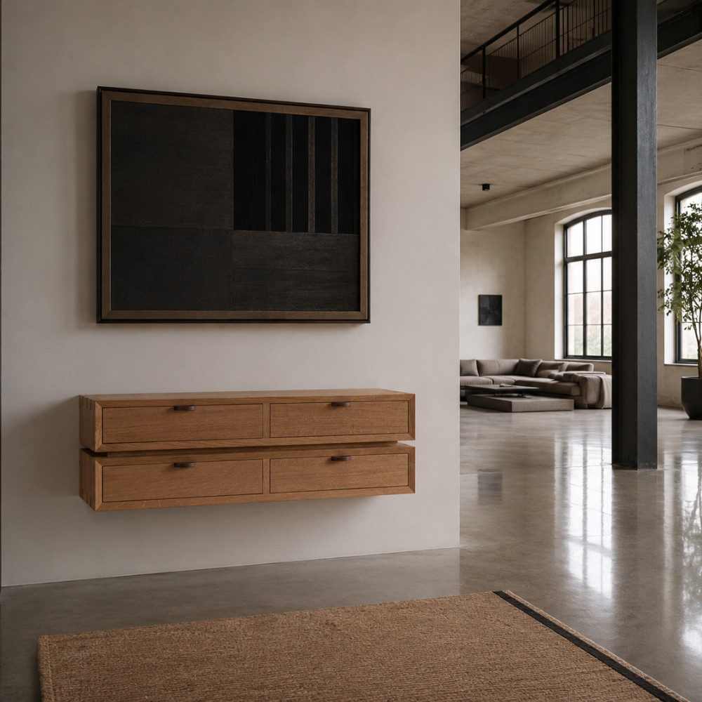 Floating Oak Console. BCC1